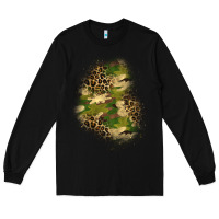 Black camouflage and leopard patch  1 Long Sleeve Tee - BundleAndBundleShop