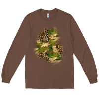 Chestnut camouflage and leopard patch  1 Long Sleeve Tee - BundleAndBundleShop