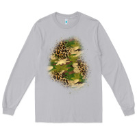 Moon Dust camouflage and leopard patch  1 Long Sleeve Tee - BundleAndBundleShop