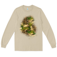 Mushroom camouflage and leopard patch  1 Long Sleeve Tee - BundleAndBundleShop