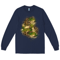 Navy camouflage and leopard patch  1 Long Sleeve Tee - BundleAndBundleShop