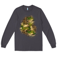 Smoke camouflage and leopard patch  1 Long Sleeve Tee - BundleAndBundleShop