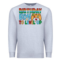 Heather Grey birthday boy to level up Premium Sweatshirt - JahusDesignShop