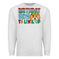 Oatmeal Heather birthday boy to level up Premium Sweatshirt - JahusDesignShop