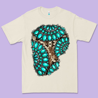Gemstone Cowhide Patches Premium Tee Designed By Ranaportraitstore
