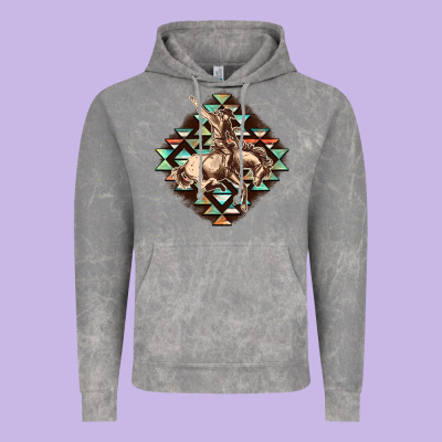 Aztec Symbol Rodeo Vintage Hoodie Designed By Fadigitalartstudio