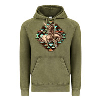 Vintage Olive Aztec symbol rodeo Vintage Hoodie - FaDigitalArtStudio