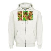 Oatmeal Heather mardi gras crawfish and glitter background Zipper Hoodie - AdoDesignShop