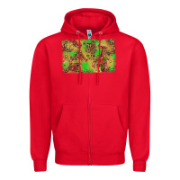 Red mardi gras crawfish and glitter background Zipper Hoodie - AdoDesignShop