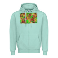 Seafoam mardi gras crawfish and glitter background Zipper Hoodie - AdoDesignShop