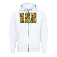 White mardi gras crawfish and glitter background Zipper Hoodie - AdoDesignShop