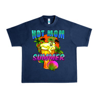 Navy Hot mom summer Mother's Day Urban Heavy Tee - FaDigitalArtStudio