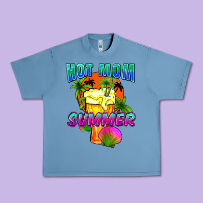 Hot Mom Summer Mother's Day Urban Heavy Tee Designed By Fadigitalartstudio