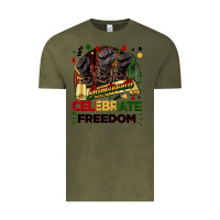 Vintage Olive Juneteenth celebrate freedom Vintage Tee - FaDigitalArtStudio