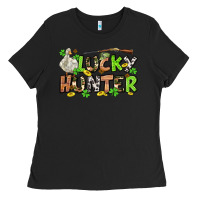 Black Lucky hunter St. Patrick's Day Ladies Tee - OliviaCreatesArt