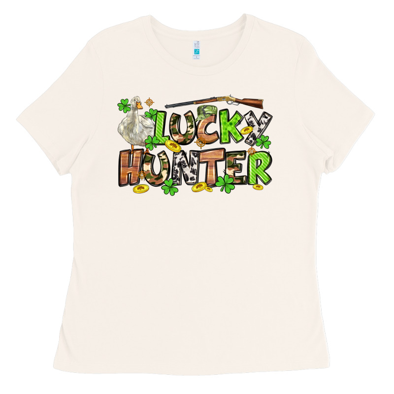 Lucky Hunter St. Patrick's Day Ladies Tee by OliviaCreatesArt | Teevron