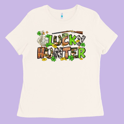 Lucky Hunter St. Patrick's Day Ladies Tee Designed By Oliviacreatesart