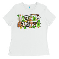 White Lucky hunter St. Patrick's Day Ladies Tee - OliviaCreatesArt