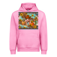 Fuchsia Pink Fall heifer cow Urban Hoodie - RanaPortraitStore