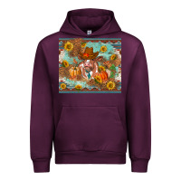 Mauve Wine Fall heifer cow Urban Hoodie - RanaPortraitStore