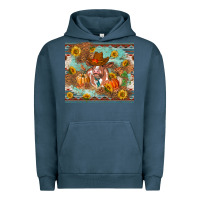 Pigment Midnight Navy Fall heifer cow Urban Hoodie - RanaPortraitStore