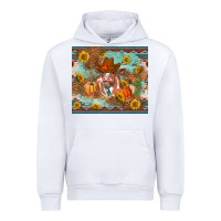 White Fall heifer cow Urban Hoodie - RanaPortraitStore