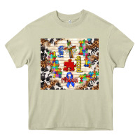 Mossy Faith puzzle ribbon tumbler Heavy Core Tee - TumblerDesignByShophia