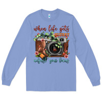 Colony Blue When Life Gets Blurry Adjust Your Focus Vintage Camera Long Sleeve Tee - FaDigitalArtStudio