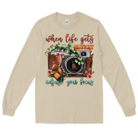 Mushroom When Life Gets Blurry Adjust Your Focus Vintage Camera Long Sleeve Tee - FaDigitalArtStudio