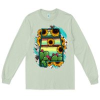 Matcha Alabama Map Sunflower Cactus Serape Long Sleeve Tee - RanaPortraitStore