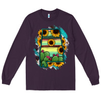 Plum Alabama Map Sunflower Cactus Serape Long Sleeve Tee - RanaPortraitStore