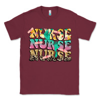 Burgundy Nurse Nurse Nurse Classic Tee - CowGirlArtShop