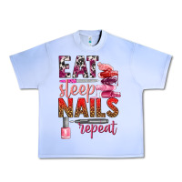Grape Ice eat sleep nails repeat bbs Urban Heavy Tee - BundleAndBundleShop