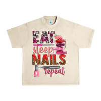 Sandshell eat sleep nails repeat bbs Urban Heavy Tee - BundleAndBundleShop