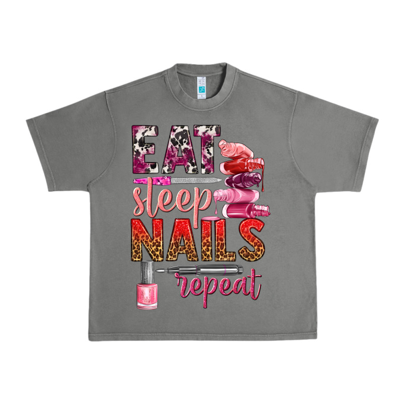Eat Sleep Nails Repeat Bbs Urban Heavy Tee by BundleAndBundleShop | Teevron