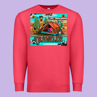 Traveler Tumbler Premium Sweatshirt Designed By Jahusdesignshop