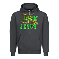 Smoke i dont need luck i have got jesus Zipper Hoodie - AdoDesignShop