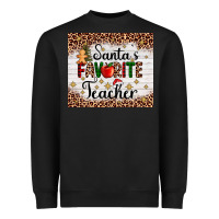 Black santa's favorite teacher Heavyweight Sweatshirt - AdoDesignShop