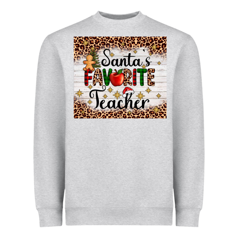 Santa's Favorite Teacher Heavyweight Sweatshirt by AdoDesignShop | Teevron