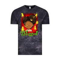 Cloud Black blessed juneteenth Vintage Tee - FaDigitalArtStudio