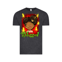 Vintage Black blessed juneteenth Vintage Tee - FaDigitalArtStudio