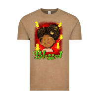Vintage Coffee blessed juneteenth Vintage Tee - FaDigitalArtStudio