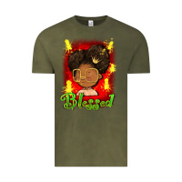 Vintage Olive blessed juneteenth Vintage Tee - FaDigitalArtStudio