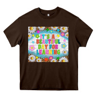 Chocolate Brown It's a beautiful day for learning tumblr Heavy Core Tee - TumblerDesignByShophia