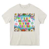 Cream It's a beautiful day for learning tumblr Heavy Core Tee - TumblerDesignByShophia