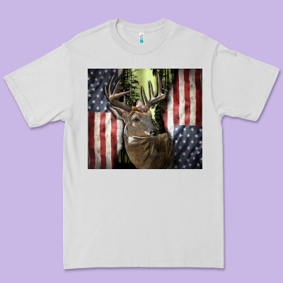 Usa Deer Hunting Woods Premium Tee Designed By Cowgirlartshop