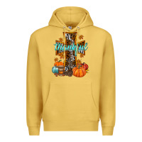 Antique Gold thankful cross Premium Hoodie - RacoonDesign