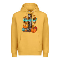 Mustard thankful cross Premium Hoodie - RacoonDesign