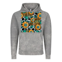 Cloud Rock gemstone sunflower leopard seamless pattern Vintage Hoodie - BundleAndBundleShop