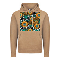 Gemstone Sunflower Leopard Seamless Pattern Vintage Hoodie | Teevron